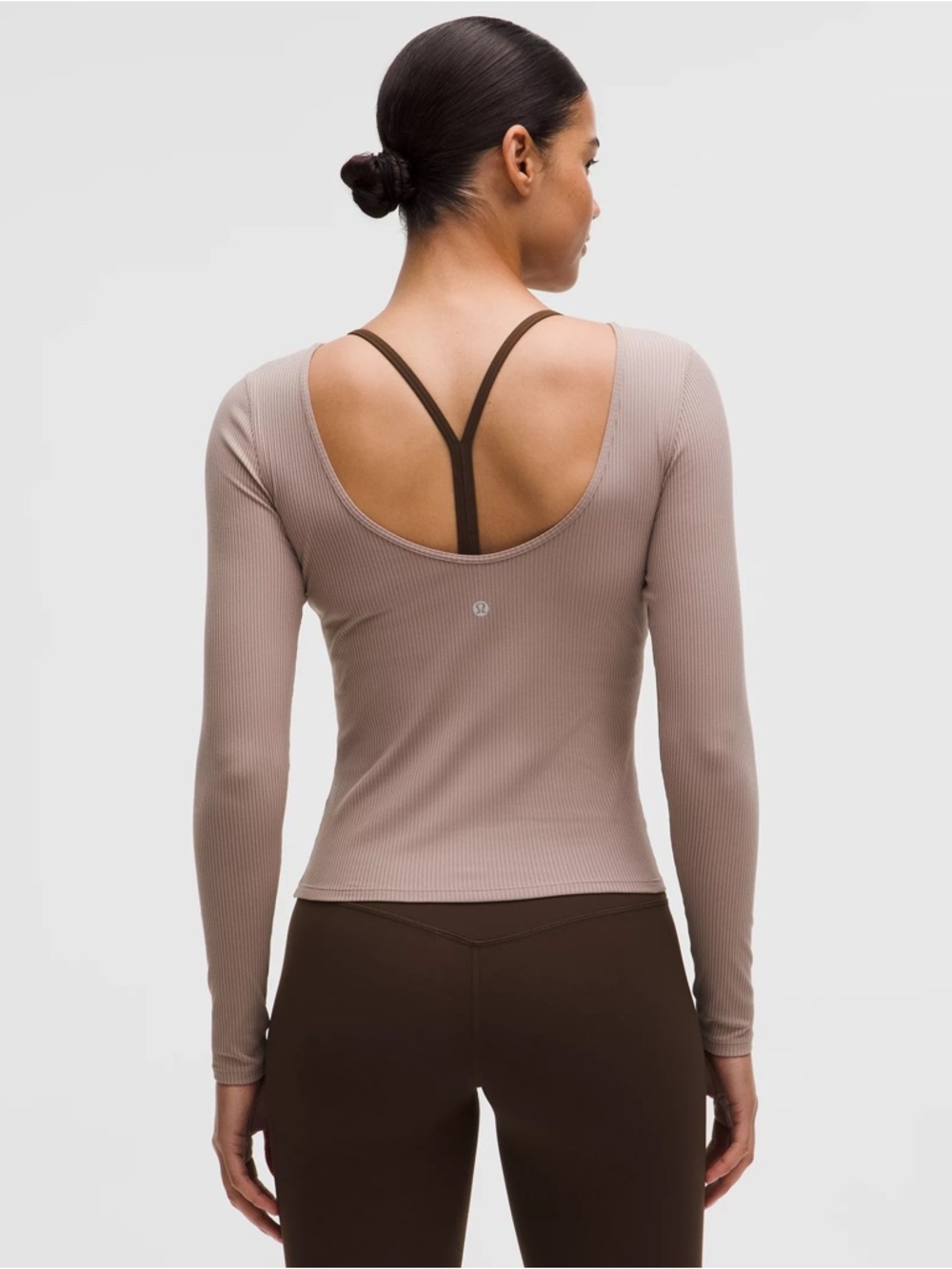 New Lululemon Ribbed Scoop-Back Yoga Long-Sleeve Shirt